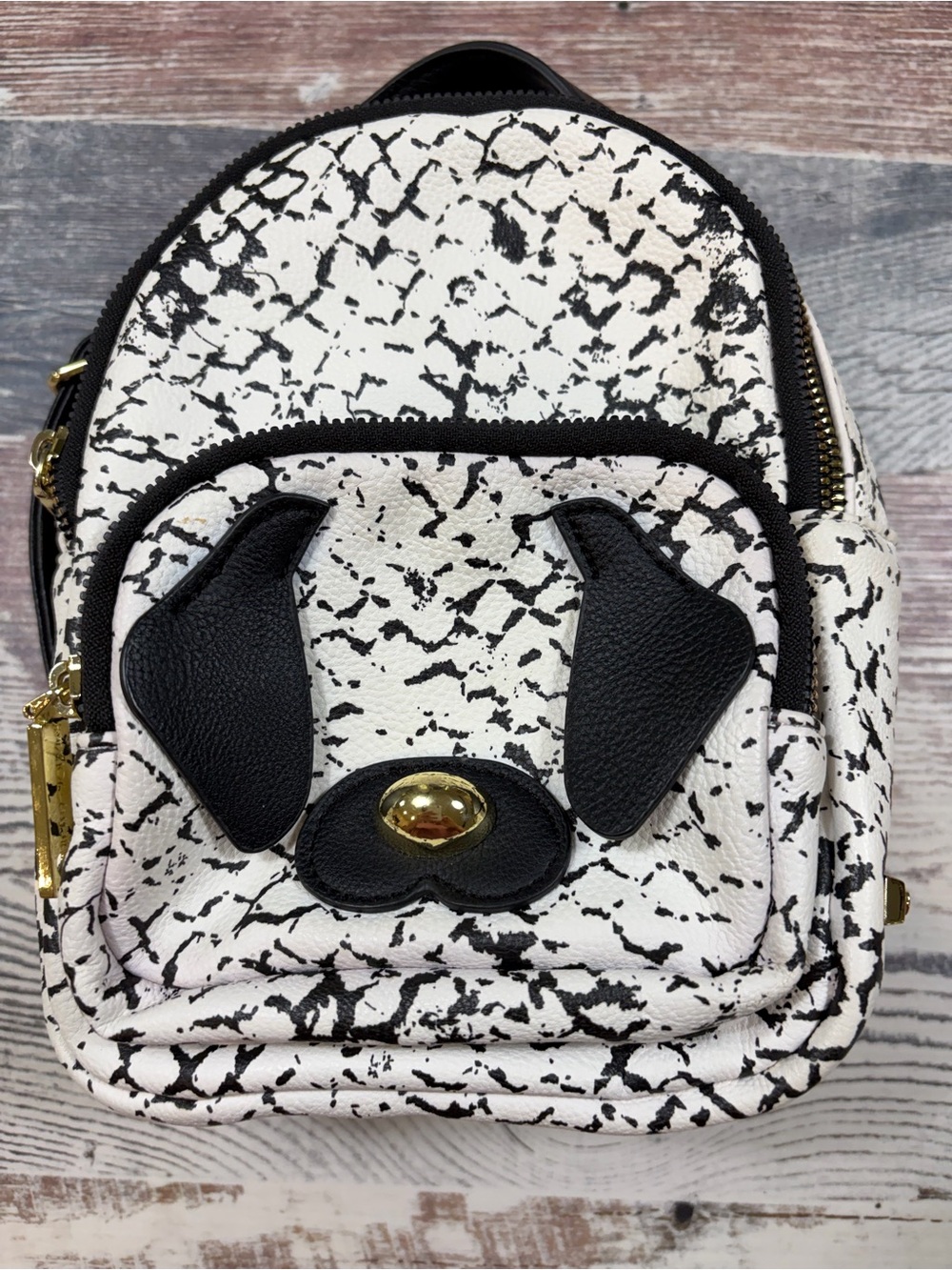 Betsey Johnson KITSCH Snakeskin MINI Puppy Backpack Women Faux Leather